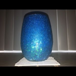 Handmade iridescent mermaid wine glass